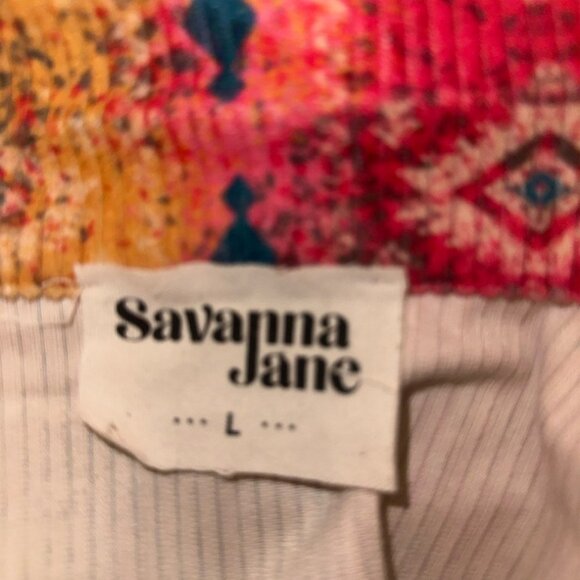 Savanna JANE blazer CORDUROY JACKET L Festival bohochic Phoebe Buffay bohemian - Picture 7 of 7